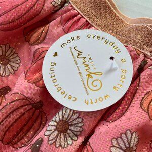 Girl – 8-10 – NWT Sweet Wink Pink Pumpkin & Flower Sparkle Tulle Skirt